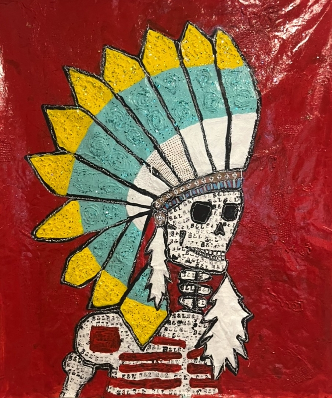 Headdress of Ash and Spirit by artist Scott Leopold